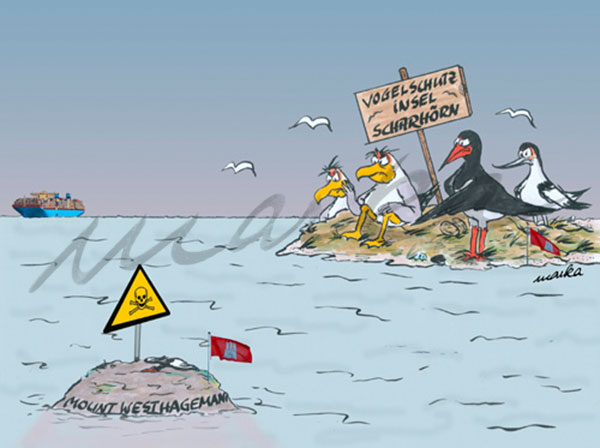 Schlickproblem - maritimer Cartoon von Marka Design